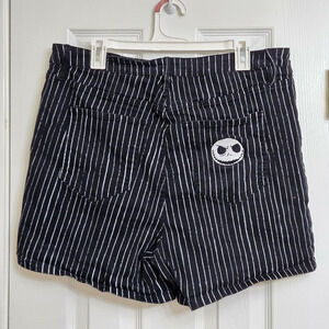 Disney Nightmare Before Christmas Jack Skellington Button Fly Shorts Sz 19 35W